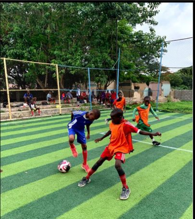 FOOTBALL  GAMES AT  THE CHILDREN DAY