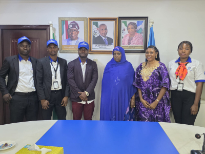 BLUE NORTH INITIATIVE  PARTNERSHIP WITH NAPTIP  : A GROUP PHOTO  WITH DG OF NAPTIP IN ABUJA